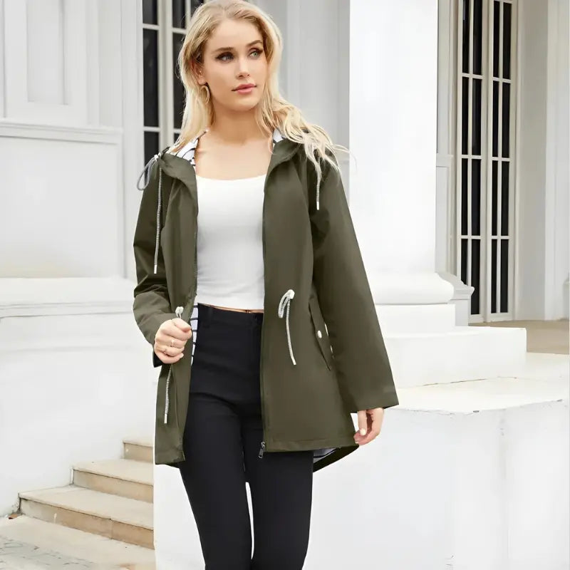 Parka kaki femme Boutique-parka
